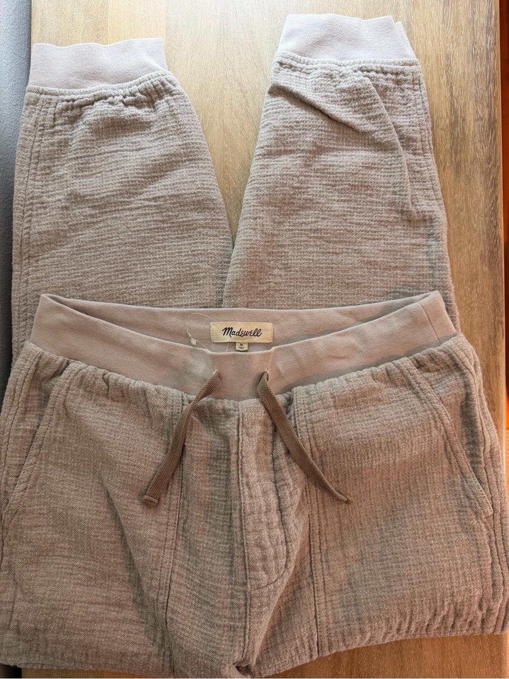 Madewell Light Taupe Knit Jogger Pants